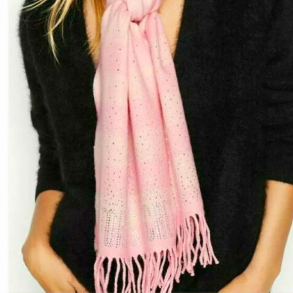 VICTORIA'S SECRET DIAMOMD Angel PINK SCARF - Picture 4 of 9